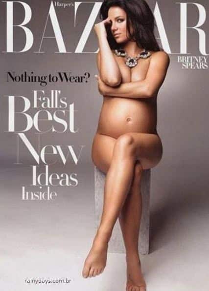 Britney Spears grávida Harpers Bazaar