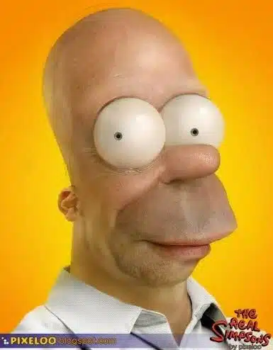 Personagens animados viram realidade, Stewie, Homer