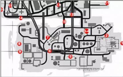 mapa dos pombos do GTA IV Alderney 3