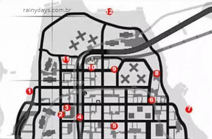 mapa dos pombos do GTA IV Algonquin 1
