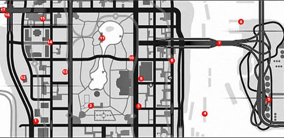 Pombos do GTA IV, mapas com todos os locais de pombos