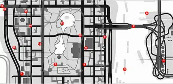 mapa dos pombos do GTA IV Algonquin 2