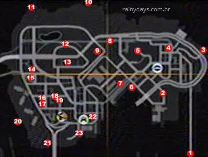 mapa dos pombos do GTA 4 Bohan