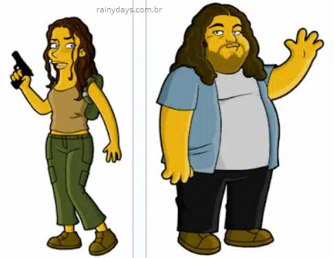 Hurley e Kate de Lost nos Simpsons