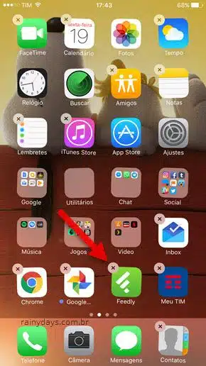 Como apagar aplicativos do iPhone na tela principal