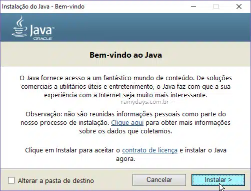Instalar Java no computador