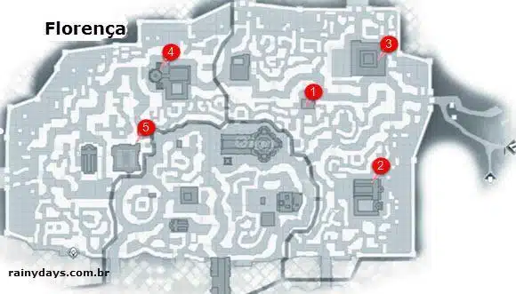 Mapas do game Assassin's Creed II