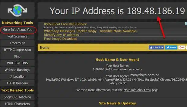 descobrir IP público do meu computador