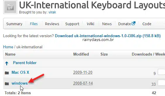 Download Windows teclado UK-international