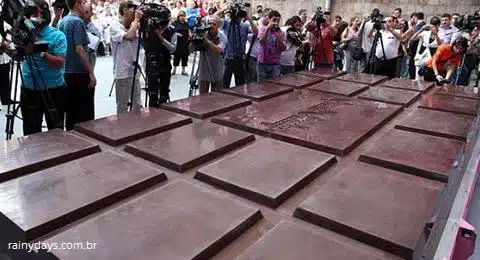 Maior Barra de Chocolate do Mundo (Vídeo)