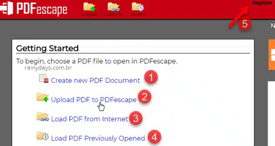 Esconder de onde abrir o arquivo pdf pdfescape
