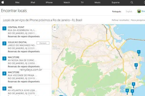 Serviço autorizado da Apple no Brasil