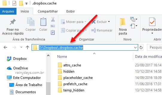 recuperar arquivos pelo cache Dropbox Windows