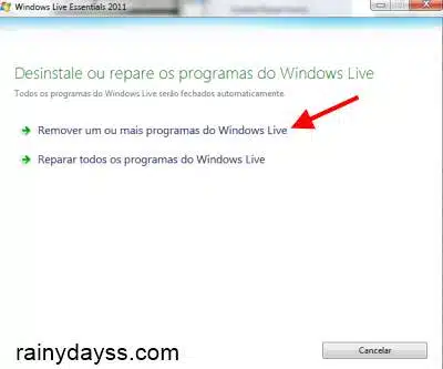 Como Desinstalar Programas do Windows Live Essential 3