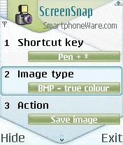 ScreenSnap para Symbian S60 1st, 2nd ed 