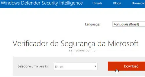 download verificador de segurança Microsoft