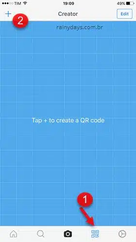 QR Reader para iPhone escanear e criar código QR