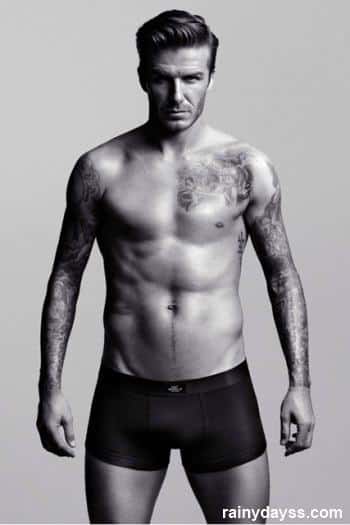 David Beckham sem camisa de Cuecas H&M