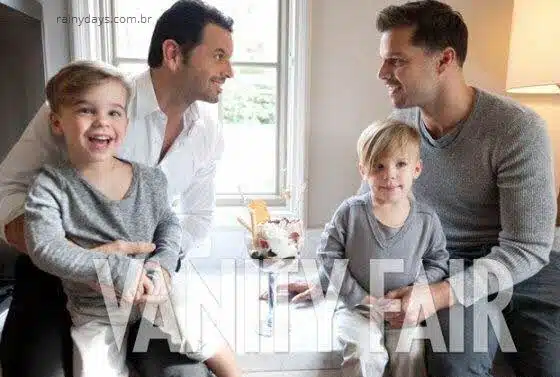 Ricky Martin, Carlos e filhos gêmeos Vanity Fair