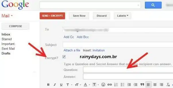 Enviar Email Criptografado pelo Gmail