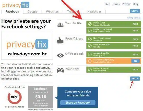 Privacyfix Configura Sua Privacidade na Web 1