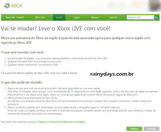 Como Mudar Região do Xbox Live