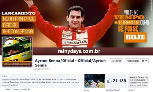 Ayrton Senna Oficial no Facebook