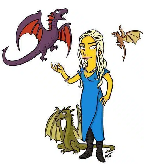 Daenerys Targaryen Game of Thrones Simpsonizados