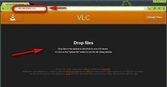 Adicionar Arquivos no VLC do iPad pelo Wi-Fi 2