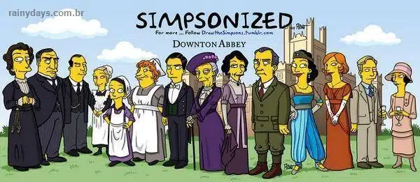 Personagens de Downton Abbey Simpsonizados