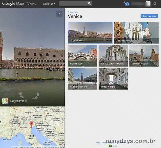Veneza no Google Street View