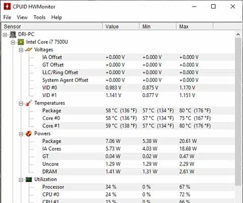 Monitorar temperatura do computador, medidor temp