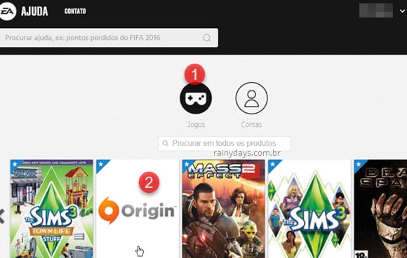 Ajuda com jogo Origin EA suporte