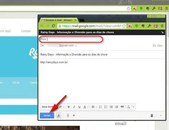 Compartilhar Links com Amigos Usando "Send from Gmail"