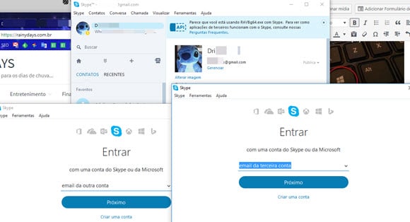 Usar várias contas do Skype ao mesmo tempo no Windows