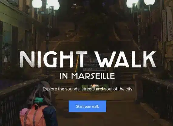 Caminhada a Noite por Marselha com Google