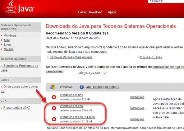Instalador completo do Java offline (sem pegadinhas na instalação)