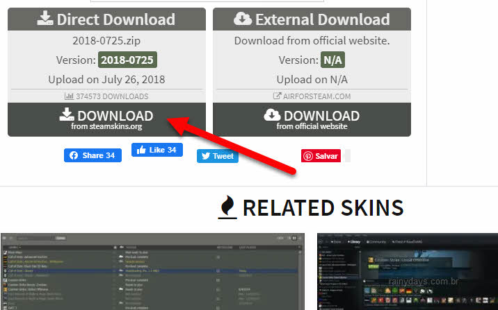 Download skins tema para Steam