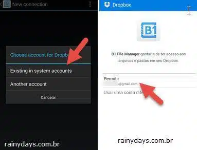 Adicionar várias contas do Dropbox no Android 2