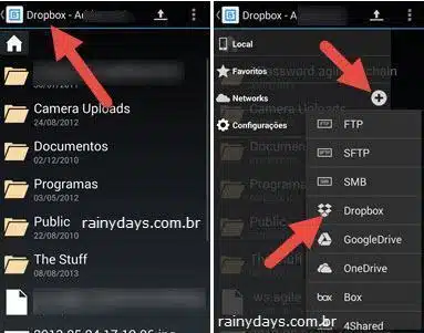 Adicionar várias contas do Dropbox no Android 3