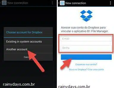 Adicionar várias contas do Dropbox no Android