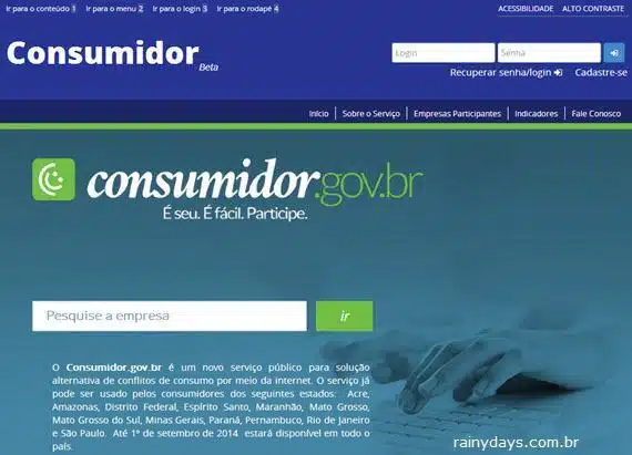 Sites para reclamações sobre Empresas Brasileiras