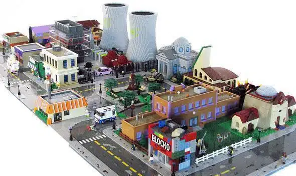 Cidade dos Simpsons em LEGO por Matt De Lanoy