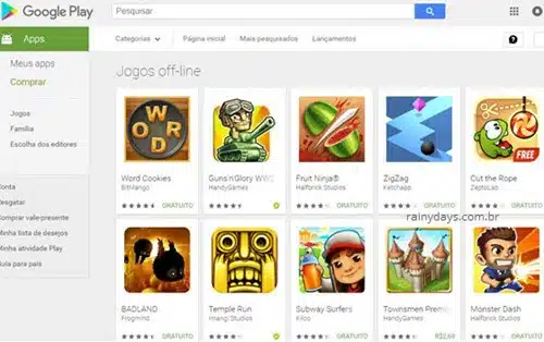 Jogos offline para Android na Google Play