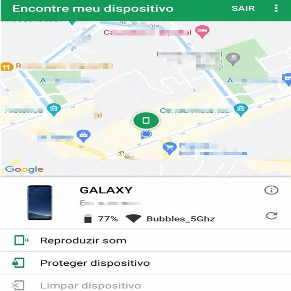 Mapa encontrar aparelho celular perdido roubado, Google Maps Android