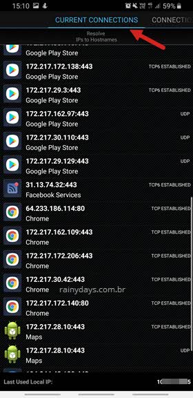Monitorar conexões em tempo real no Android