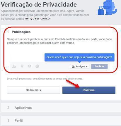 Verificação de privacidade do Facebook 2