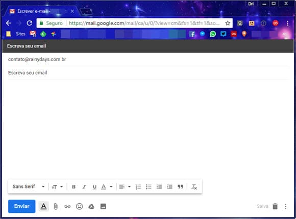 Buscar e escrever emails pela barra de endereço do Chrome