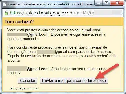 Dar Permissão para Outra Pessoa Acessar seu Gmail