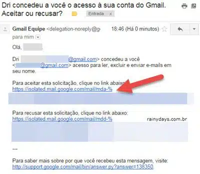 email aceitar solicitação acesso ao Gmail